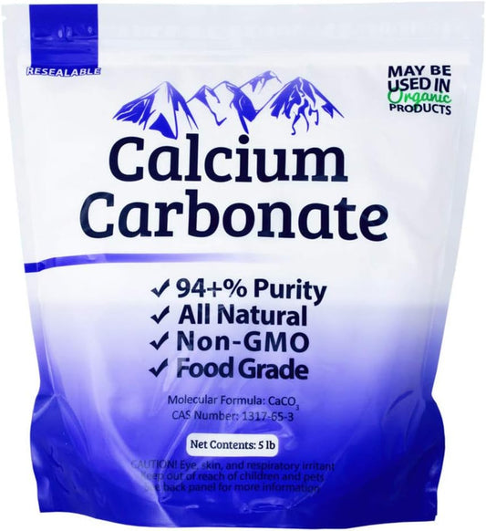 25 lb Duda Energy Food Grade Calcium Carbonate Powder - 97%+ Purity from Ground Limestone