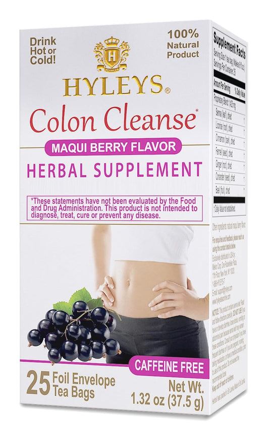 25 Tea Bags of Hyleys Maqui Berry Colon Cleanse Tea - Single Pack