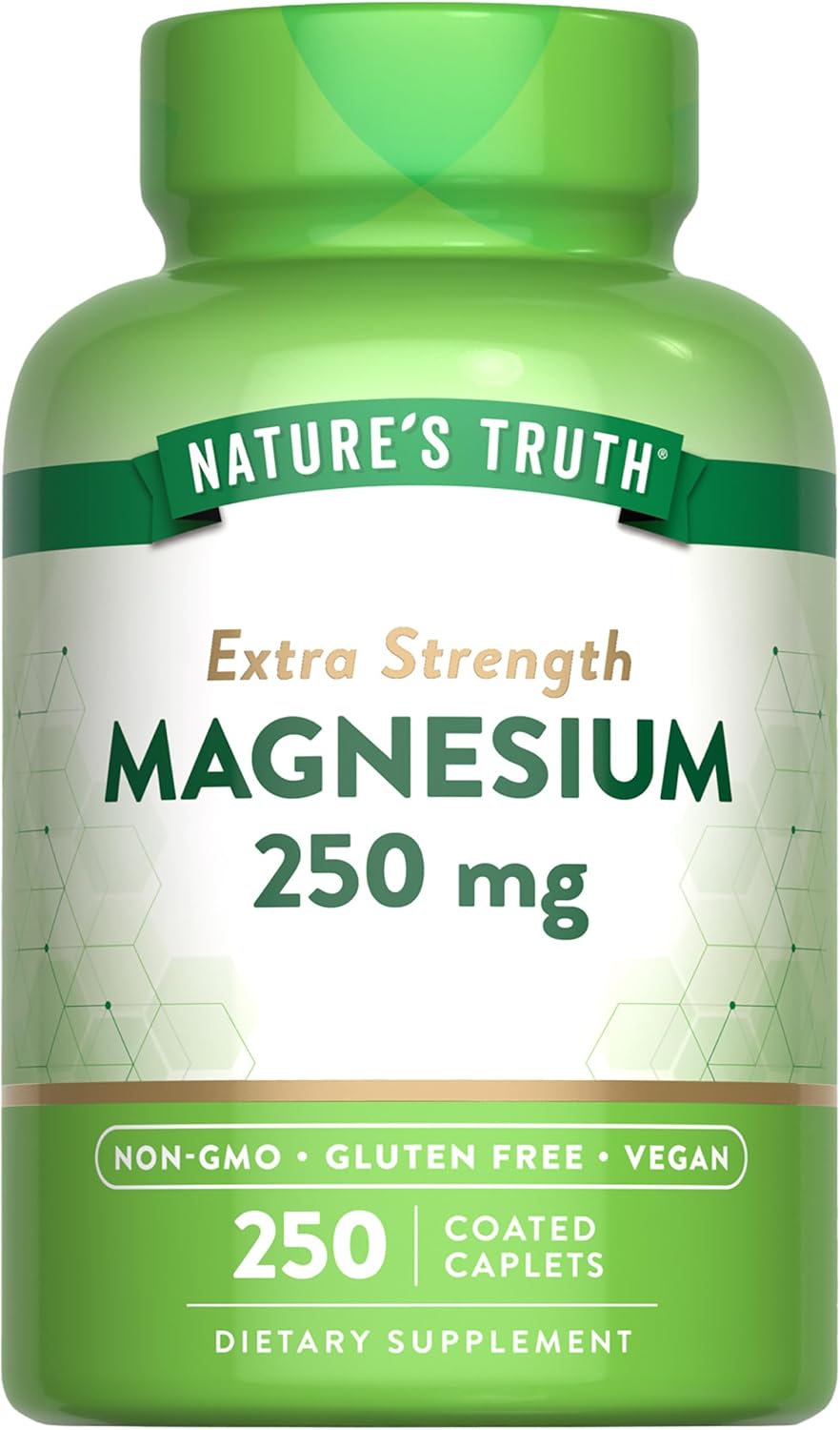 250 Count Nature's Truth Magnesium Supplement with 250 mg, Vegan, Non-GMO, and Gluten Free Magnesium Oxide