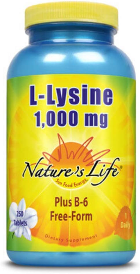 250 ct Nature's Life L-Lysine Supplement for Immune Support & Skin Health