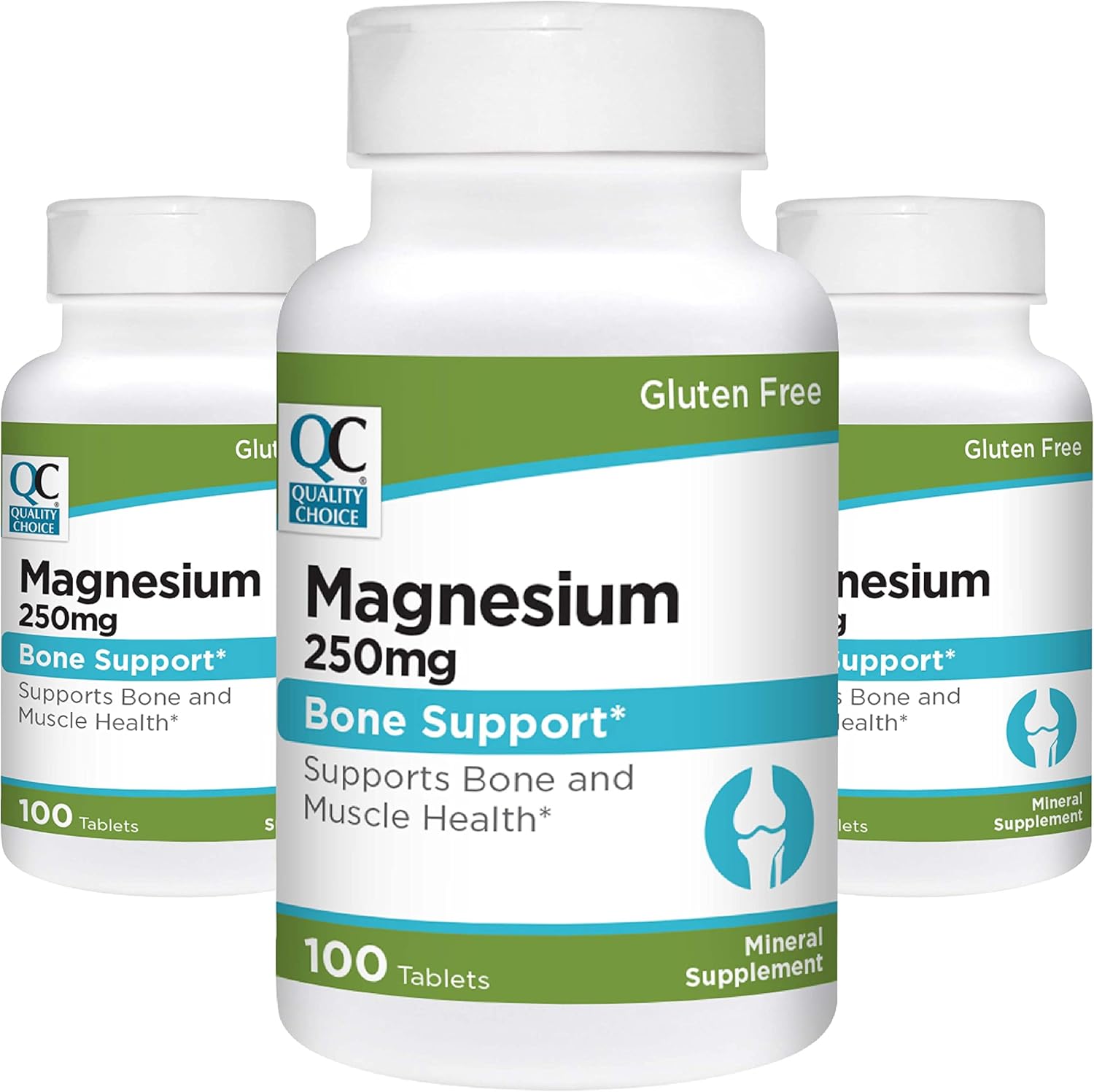 250 mg Magnesium Oxide Tablets - Gluten Free Dietary Mineral Supplement for Muscle, Heart, Bone, Nerve Health - 100 Count