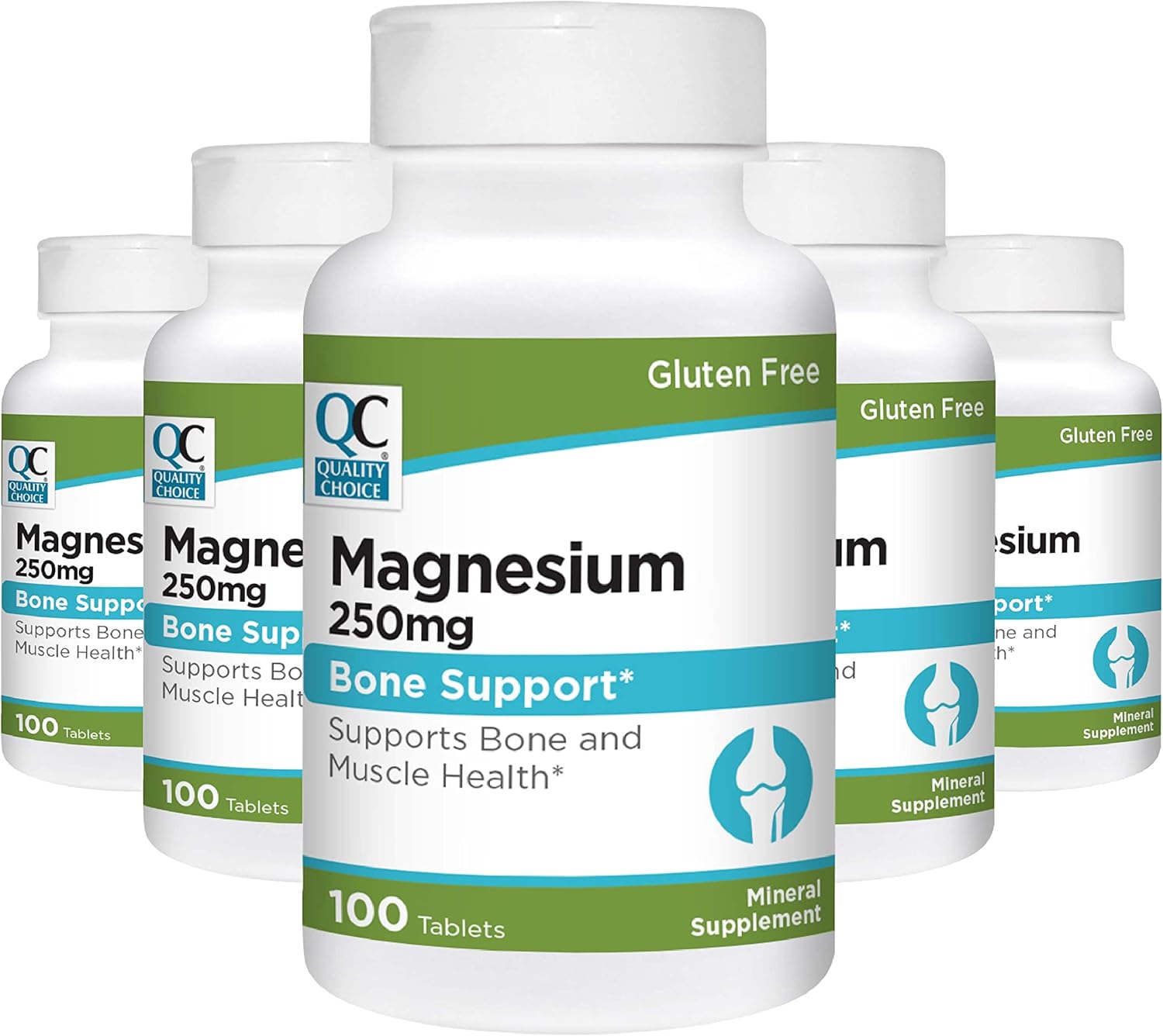 250 mg Magnesium Oxide Tablets - Gluten Free Dietary Mineral Supplement for Muscle, Heart, Bone, Nerve Health - 100 Count