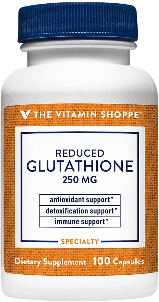 250 MG Reduced Glutathione Antioxidant Capsules by The Vitamin Shoppe - 100 Count
