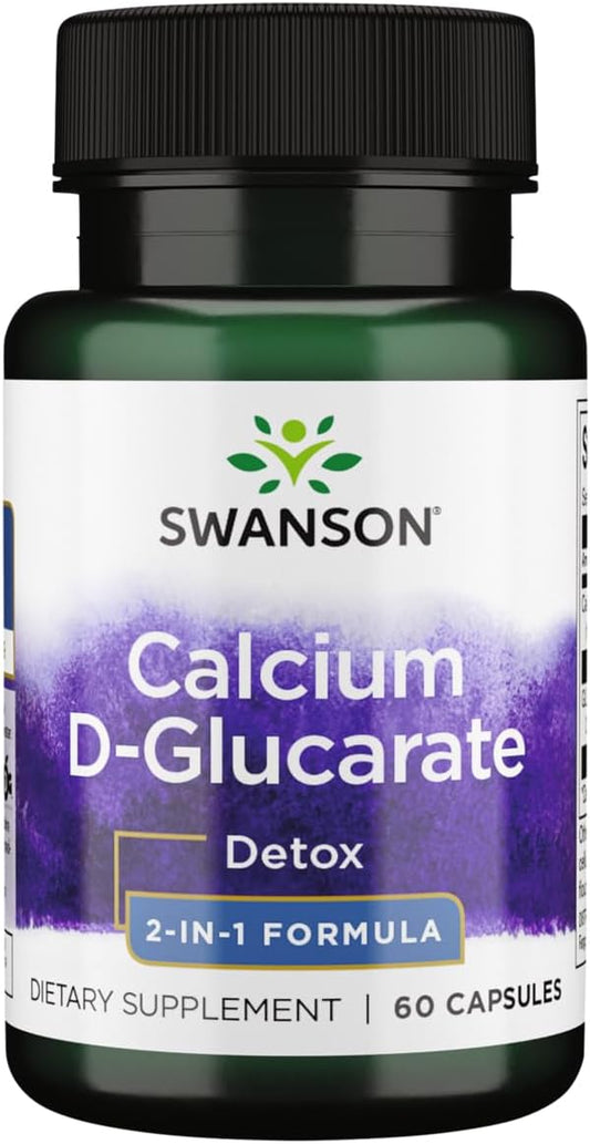 250mg Swanson Calcium D-Glucarate Capsules - 60 Count Bottle