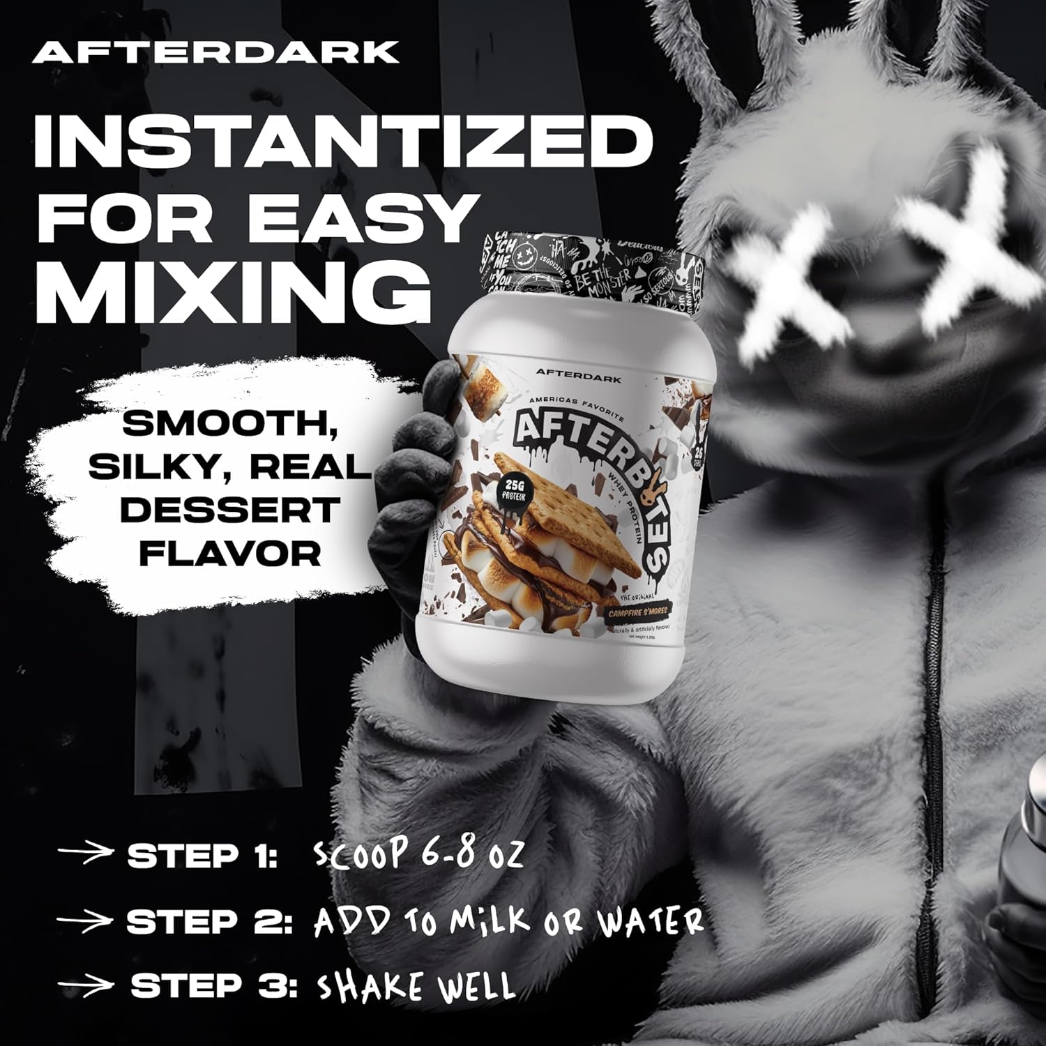 25g BCAA Isolate Whey Protein Powder, USA Made, Strawberry Cookie Sandwich Flavor, Easy to Dissolve, No Artificial Colors, 26 Servings