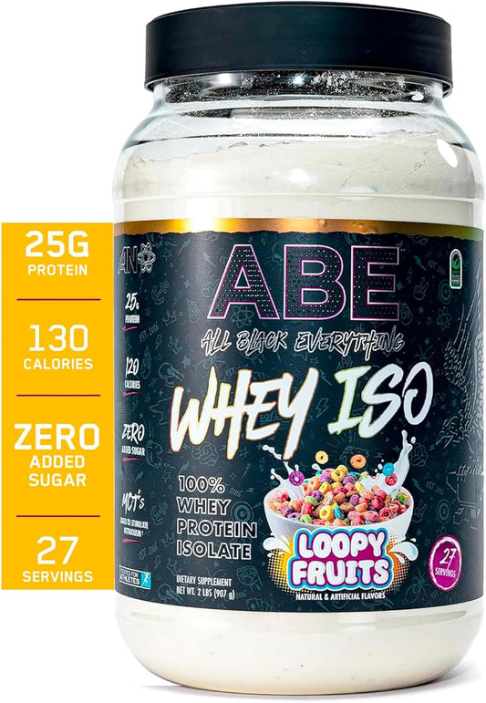 25g Fruity Cereal Milk Whey Protein Powder - 27 Servings, Isolate with Low Carbs & Sugar, MCTs