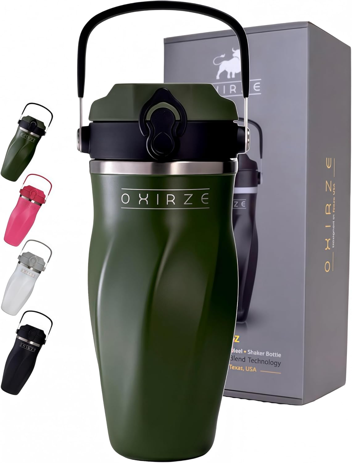 26oz Double Wall Stainless Steel Shaker Bottle - Ideal for Protein Shakes, Smoothies, Cocktails - Leak-Proof, Copper-Insulated, BPA-Free - No Mixing Tools Needed