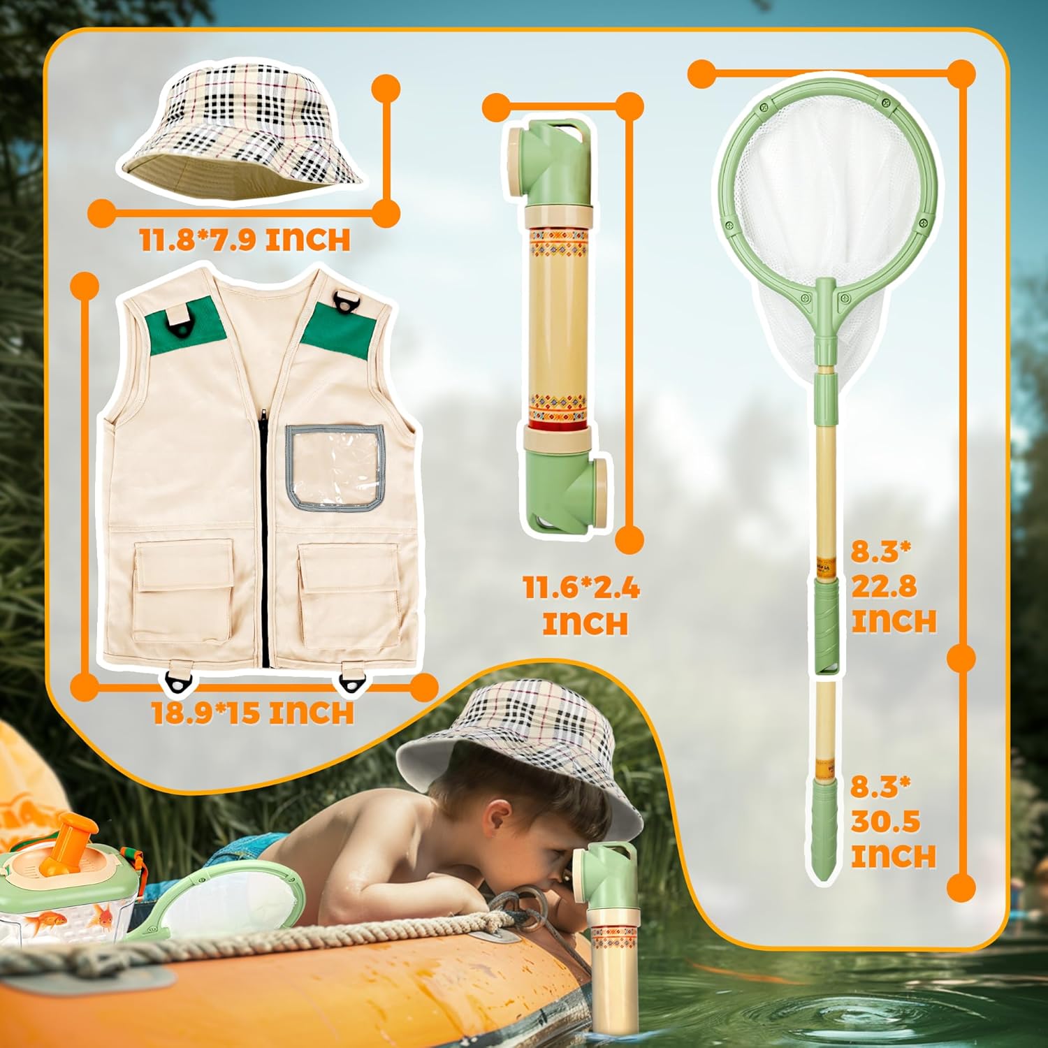 27-Piece SMILESSKIDDO Outdoor Explorer & Bug Catching Kit for Kids 3+ - Nature Exploration Toys for Camping Adventure