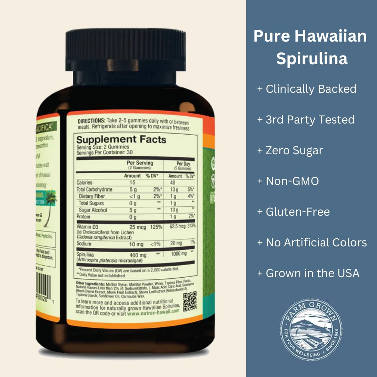 270 Count Nutrex BioAstin Hawaiian Astaxanthin 4mg + 60 Count Pure Spirulina Superfood Gummies Bundle