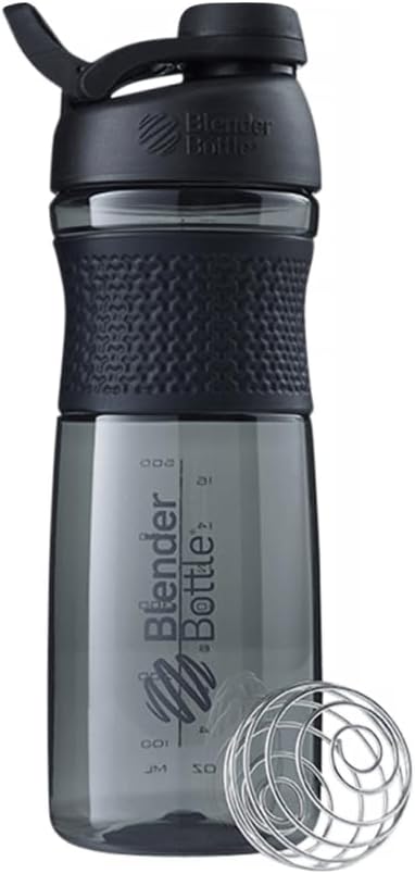 28-Ounce Black BlenderBottle SportMixer: Ideal for Protein Shakes & Pre Workout