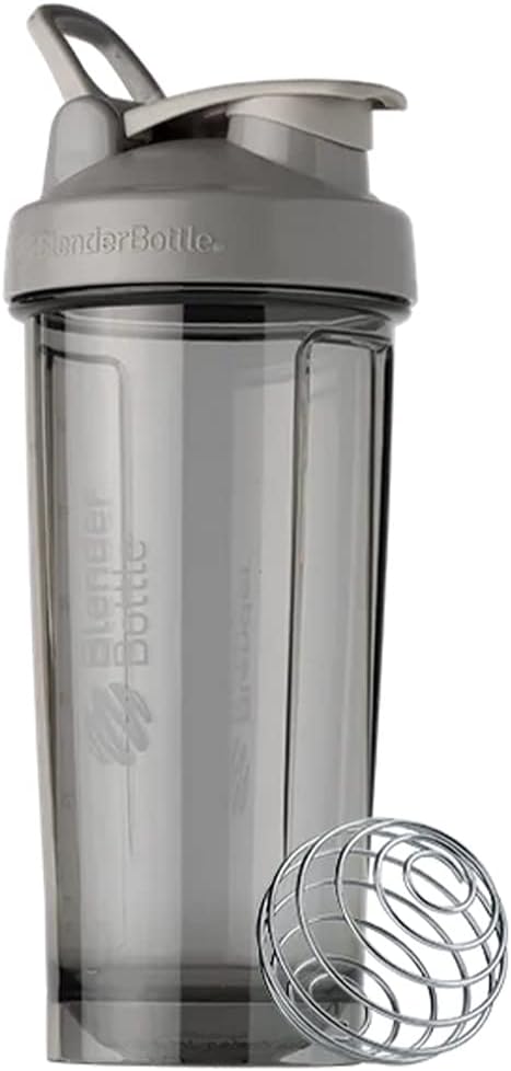 28-Ounce Smoke Grey BlenderBottle Shaker Bottle Pro Series - Ideal for Protein Shakes and Pre Workout