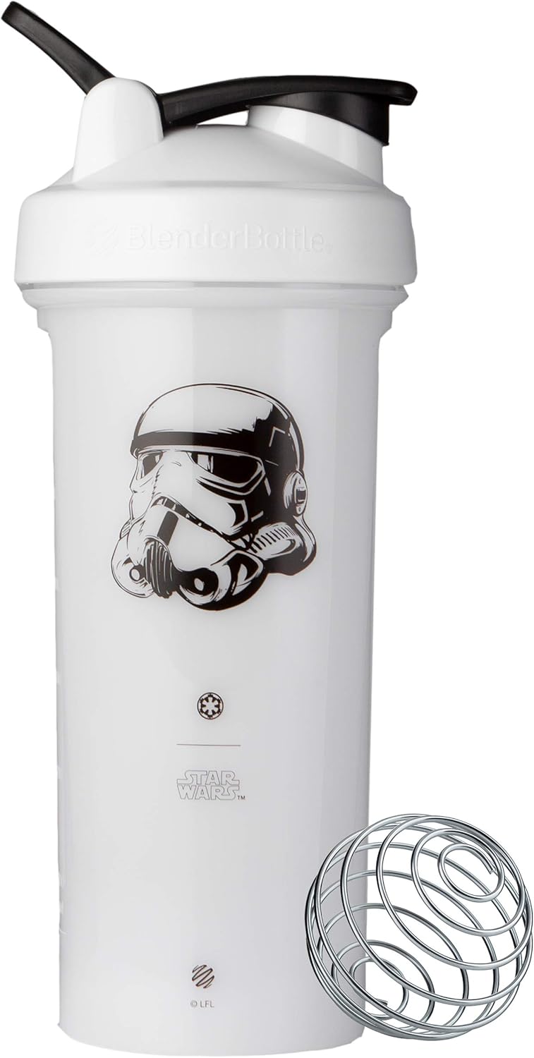 28-Ounce Stormtrooper BlenderBottle Star Wars Shaker Bottle Pro Series - Ideal for Protein Shakes and Pre Workout - Single Pack