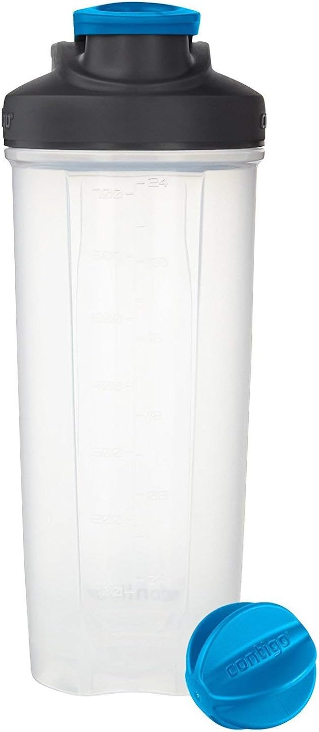 28 oz. Contigo Shake & Go Fit Shaker Bottle in Carolina Blue with Snap Lid