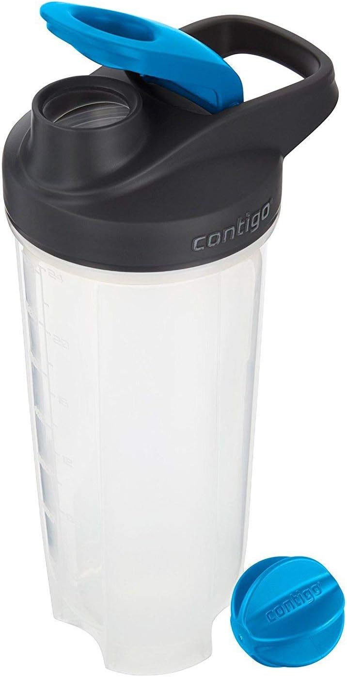 28 oz. Contigo Shake & Go Fit Shaker Bottle in Carolina Blue with Snap Lid