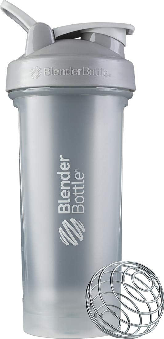 28oz BlenderBottle Classic V2 Shaker Bottle in Pebble Grey for Protein Shakes and Pre Workout
