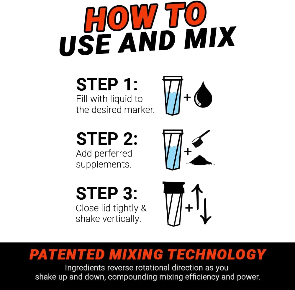 29 oz HELIMIX 2.0 Vortex Blender Shaker Bottle - No Shake Accessories Needed, Odor Resistant, Leak Proof, Durable & Easy to Clean