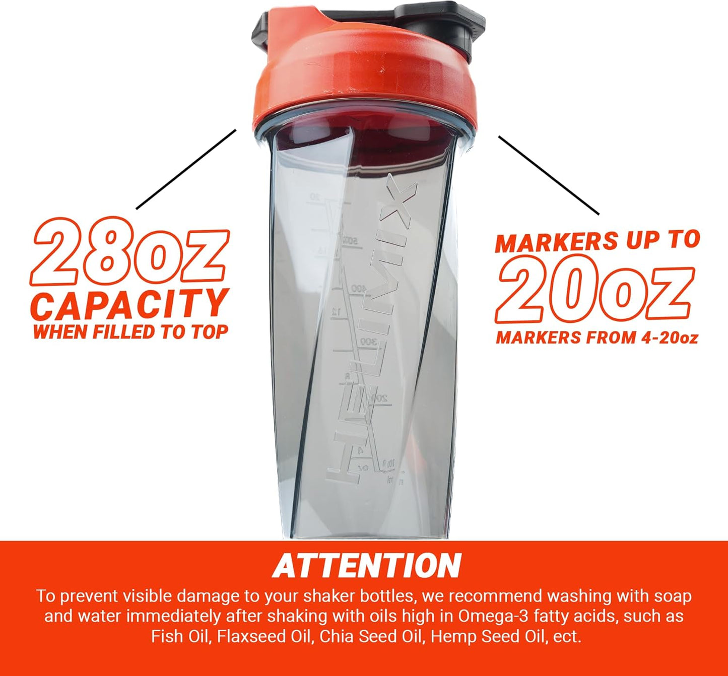 29 oz HELIMIX 2.0 Vortex Blender Shaker Bottle - No Shake Accessories Needed, Odor Resistant, Leak Proof, Durable & Easy to Clean