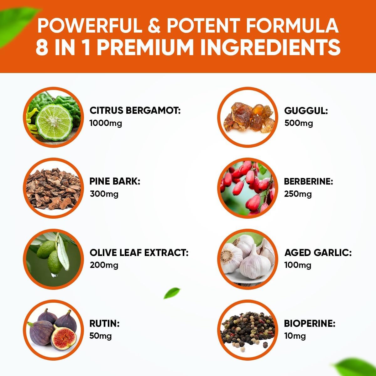 2900mg Citrus Bergamot Gummies for Immune Support & Healthy Aging with Guggul & Pine Bark - Italy Sourced, USA Made - 60 ct.