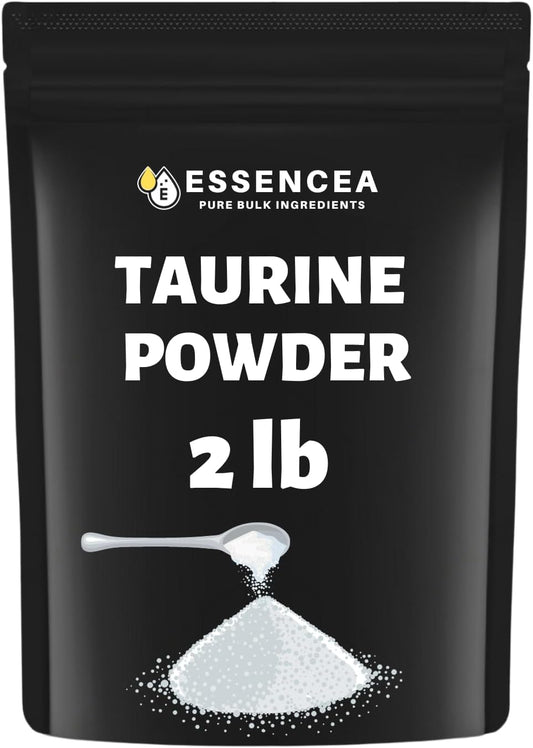 2lb Essencea Taurine Powder - Pure Bulk Ingredients - Premium Quality Supplement - 100% Taurine Powder - 32 Ounces