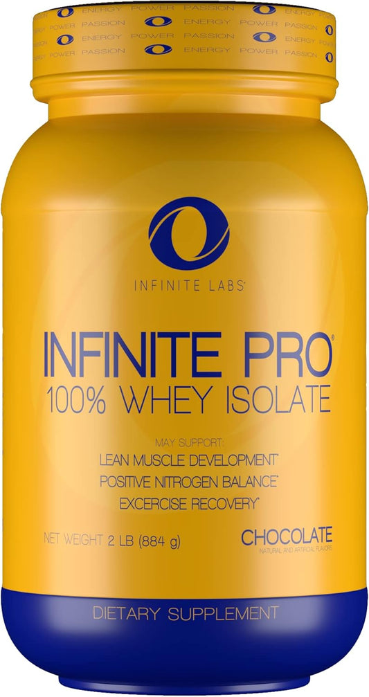 2LB Infinite Labs Infinite PRO 100% WHEY Isolate - Chocolate Flavor | Muscle Building Protein Powder for Optimal Absorption | Gluten Free Workout Supplement