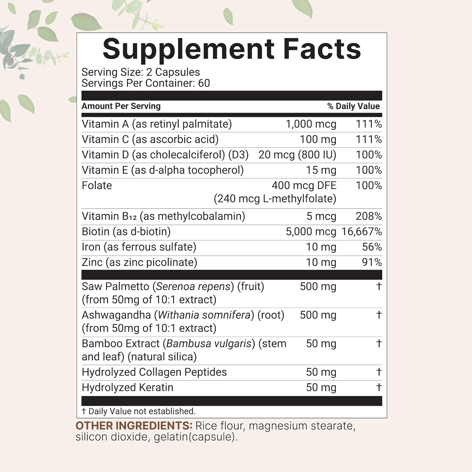 2lb Multi Collagen Protein Powder & Hair Vitamins Capsules Bundle | Grass-Fed Peptides | Advanced Hair Growth Support Formula