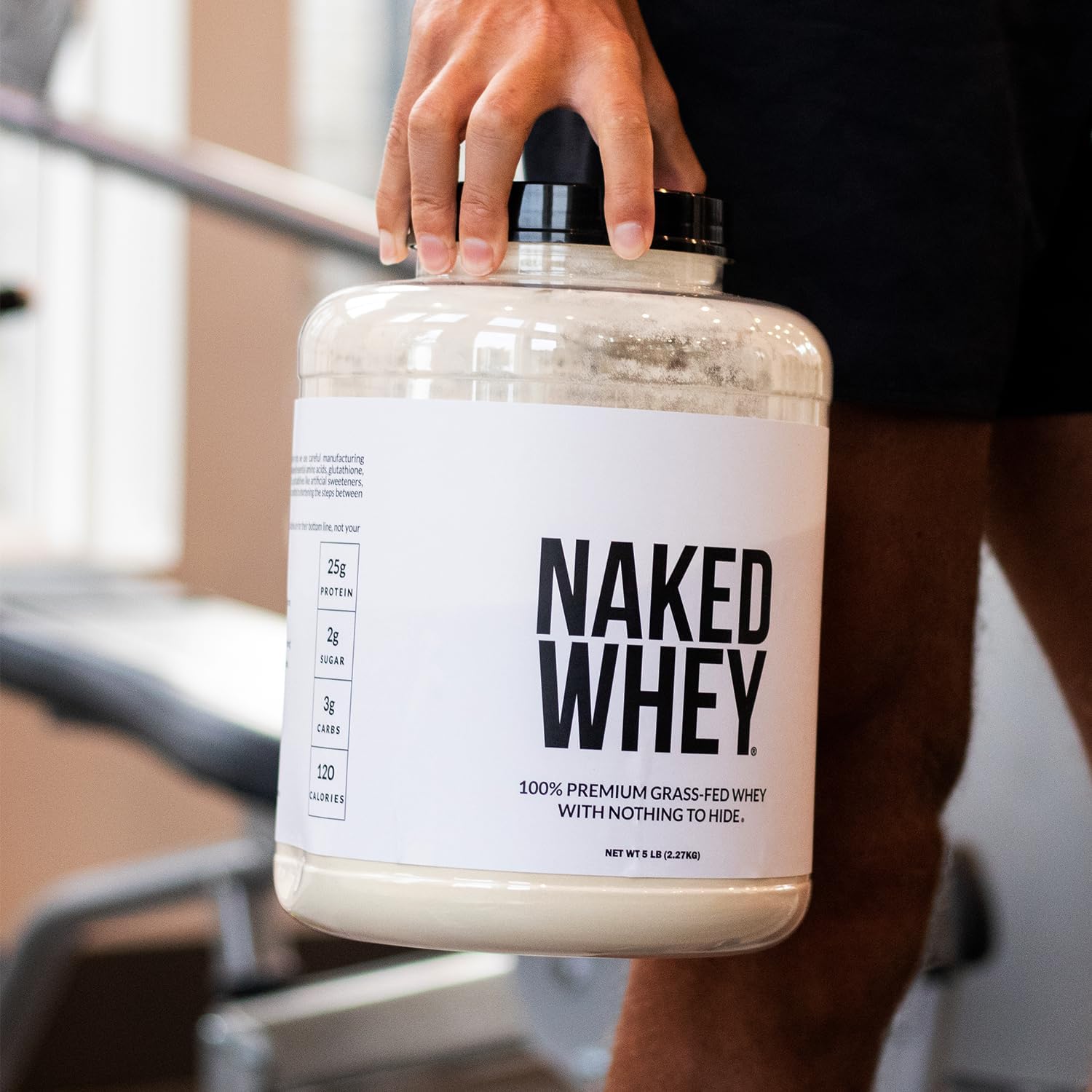 2LB Naked Nutrition Grass-Fed Whey Protein Powder - Pure Unflavored Protein, Non-GMO, Gluten & Soy Free - BoostGo Australia
