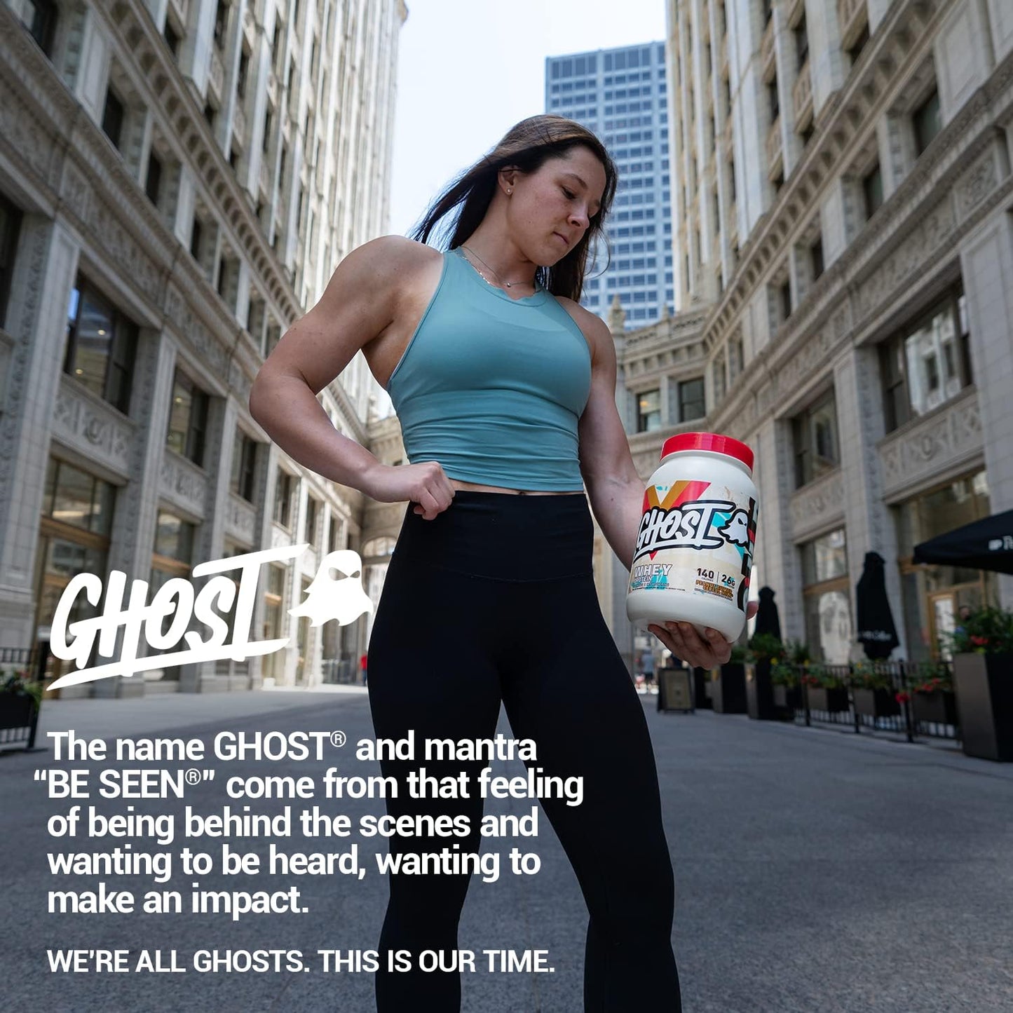 2LB Tub of GHOST Whey Protein Powder in Peanut Butter Cereal Milk Flavor - 26G Protein Blend for Post Workout Shakes - Soy & Gluten Free