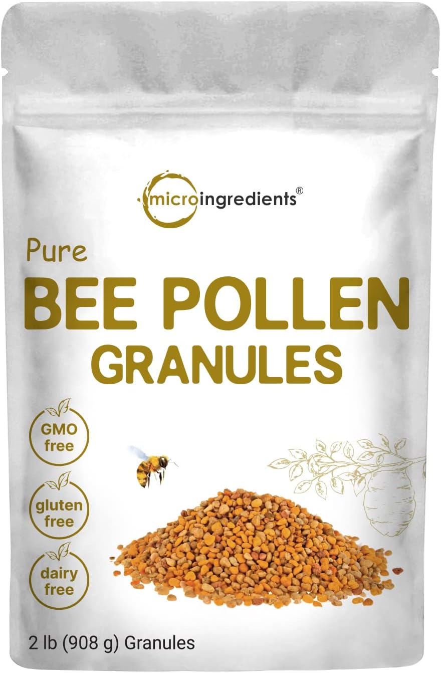 2lbs Fresh Harvest Bee Pollen Granules - Pure, Natural Superfood with B Vitamins, Minerals, Protein, Antioxidants - Keto, Non-GMO