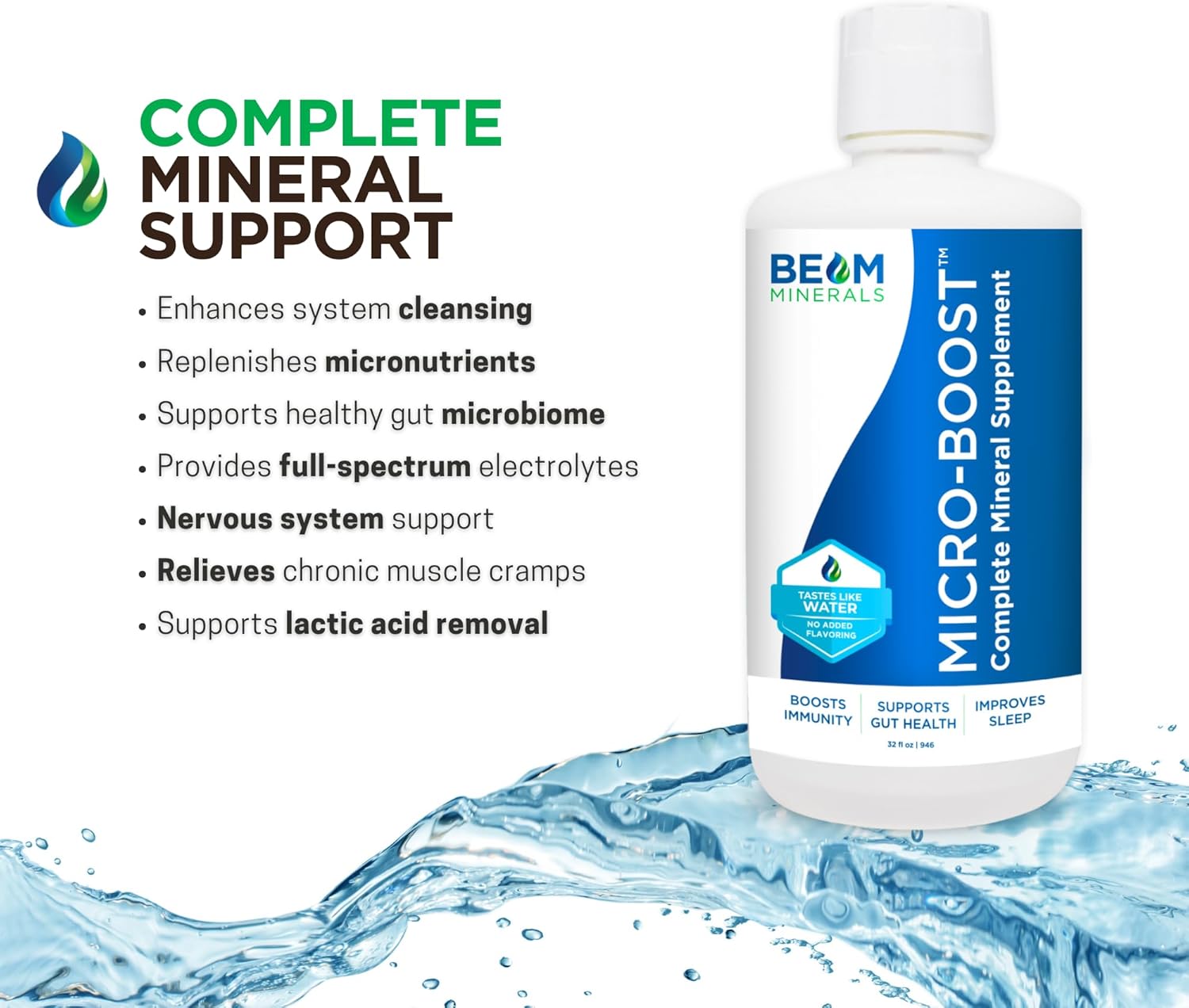 2oz Beam Minerals Micro-Boost Humic Mineral Blend with Insta-Lytes Liquid Electrolytes