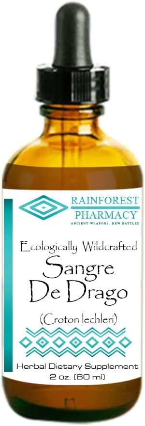 2oz Rainforest Pharmacy Sangre de Drago Liquid | 100% Pure Peruvian Dragon's Blood Sap for Digestive & Skin Health