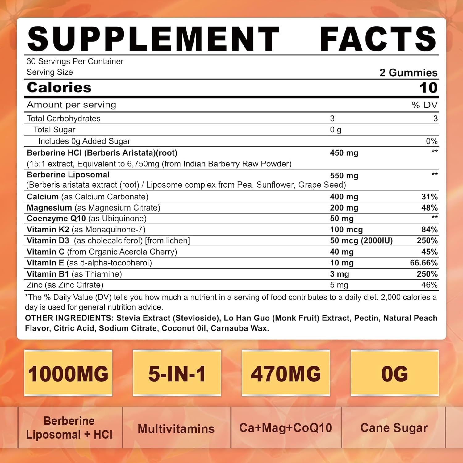 2Pack Berberine & 1Pack 5HTP Gummies for Adults & Kids 8+, Sugar Free - LILICARE Supplement