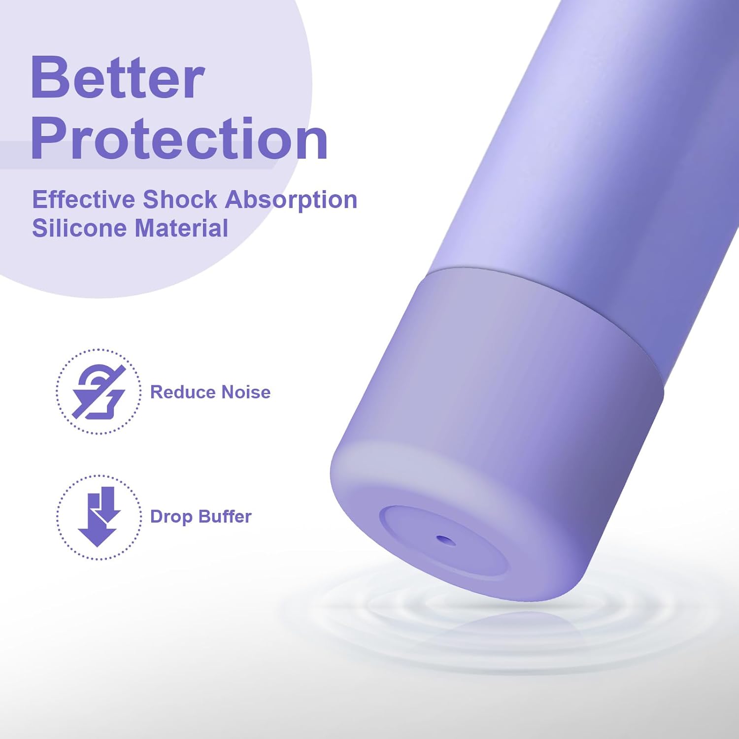 2PCS Silicone Bottom Bumper Protector for Owala Water Bottles - Anti-Slip Sleeve for 24oz, 32oz, 40oz Sizes