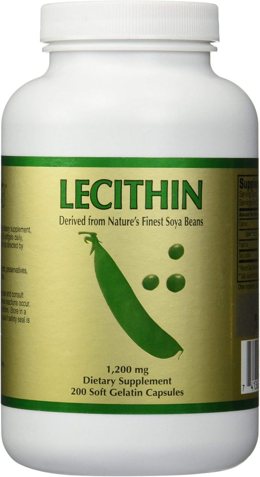 3 Bottles of Lecithin Softgels (200 Count, 1200 mg) by NCB - Triple Pack for Healthy Living
