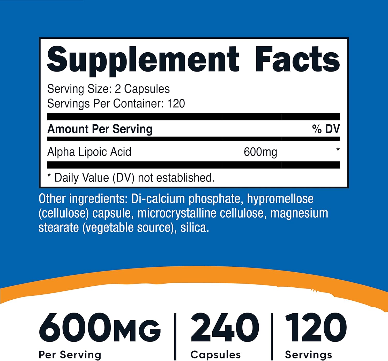 3 Bottles of Nutricost Alpha Lipoic Acid 600mg - 240 Vegetarian Capsules, Non-GMO, Gluten Free & Soy Free - 120 Servings