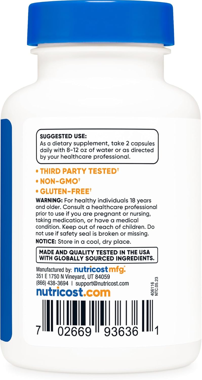 3 Bottles of Nutricost Berberine HCl 600mg - 60 Vegetarian Capsules, Gluten Free & Non-GMO