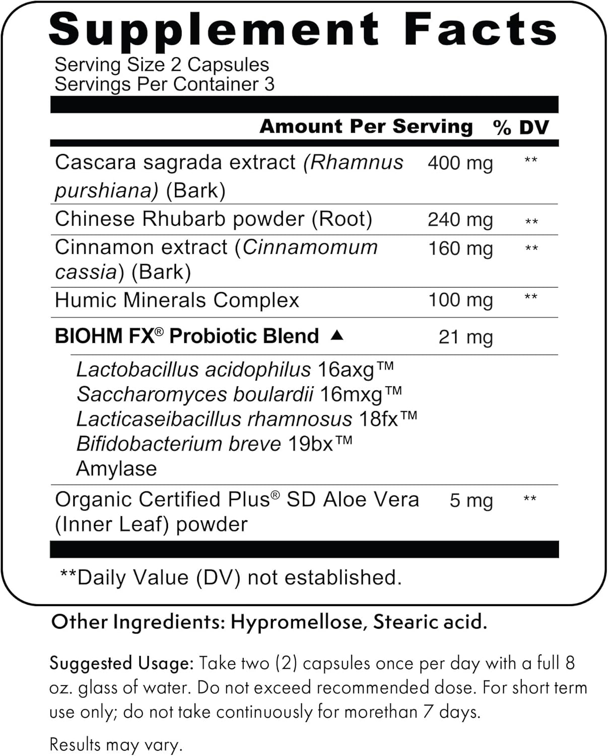 3-Day BIOHM Colon Cleanse Detox with Probiotics - Supports Constipation and Bloating Relief - Gut Cleanse for Men and Women - 6 Capsules