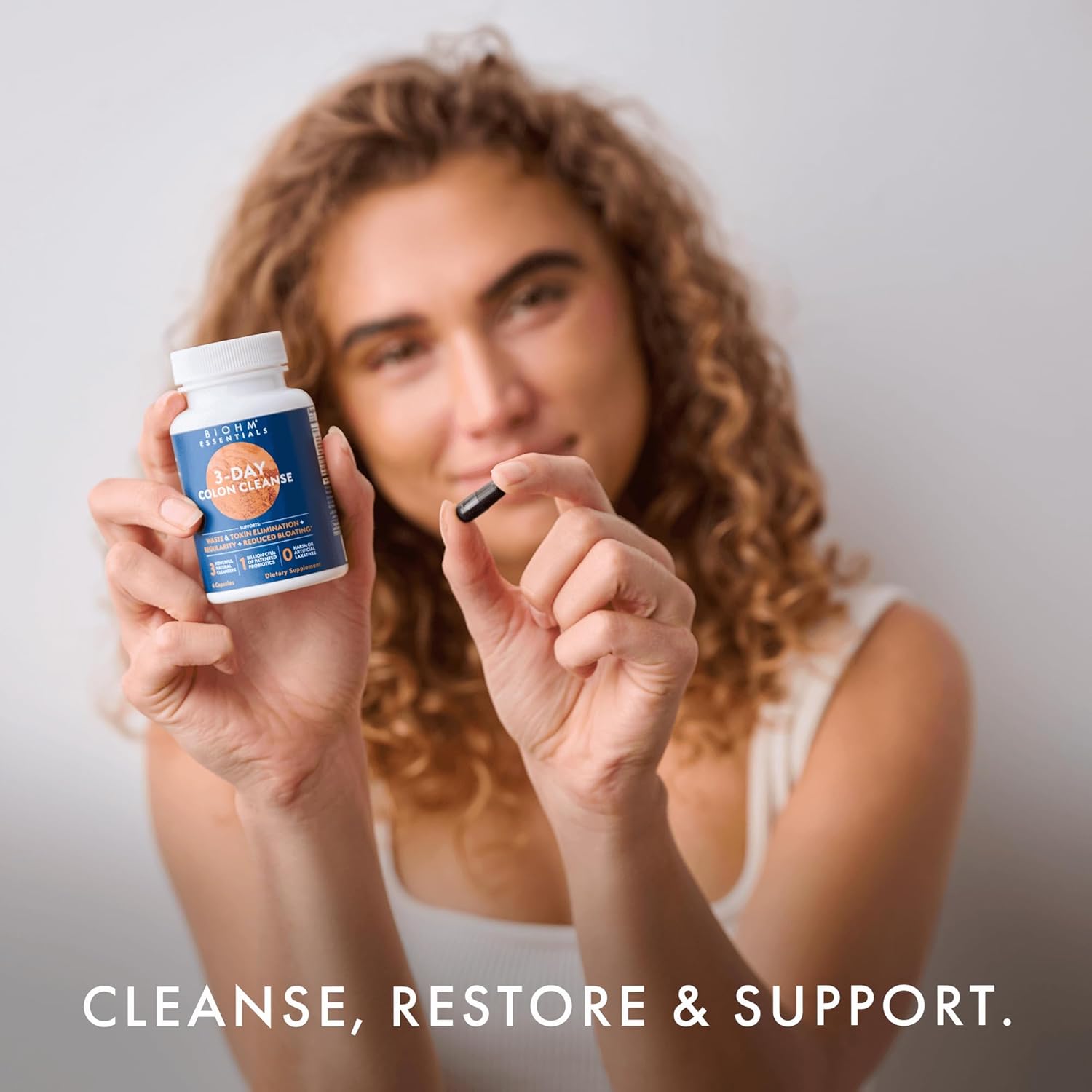 3-Day BIOHM Colon Cleanse Detox with Probiotics - Supports Constipation and Bloating Relief - Gut Cleanse for Men and Women - 6 Capsules