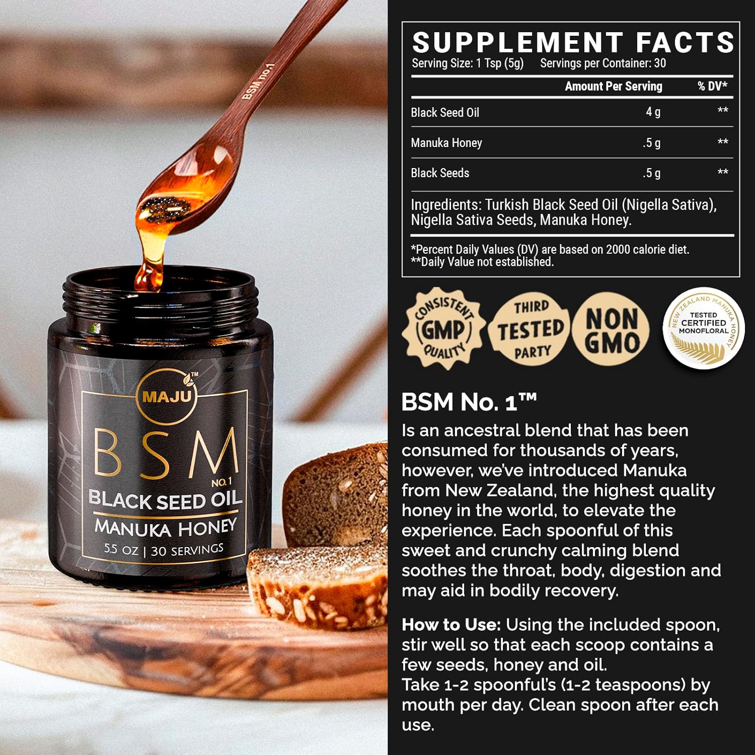 3-in-1 Black Seed Oil, Manuka & Mineral Replenish Bundle by Maju Superfoods