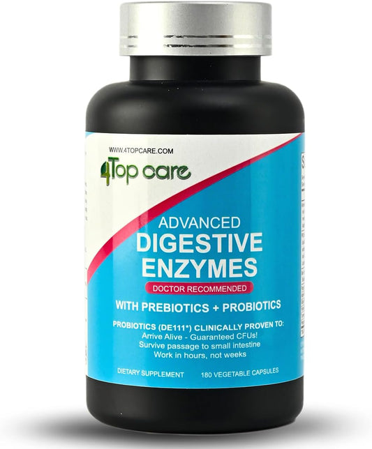 3-in-1 Gut Health Probiotics with Digestive Enzymes and Prebiotics/Postbiotics - Top Care Formula