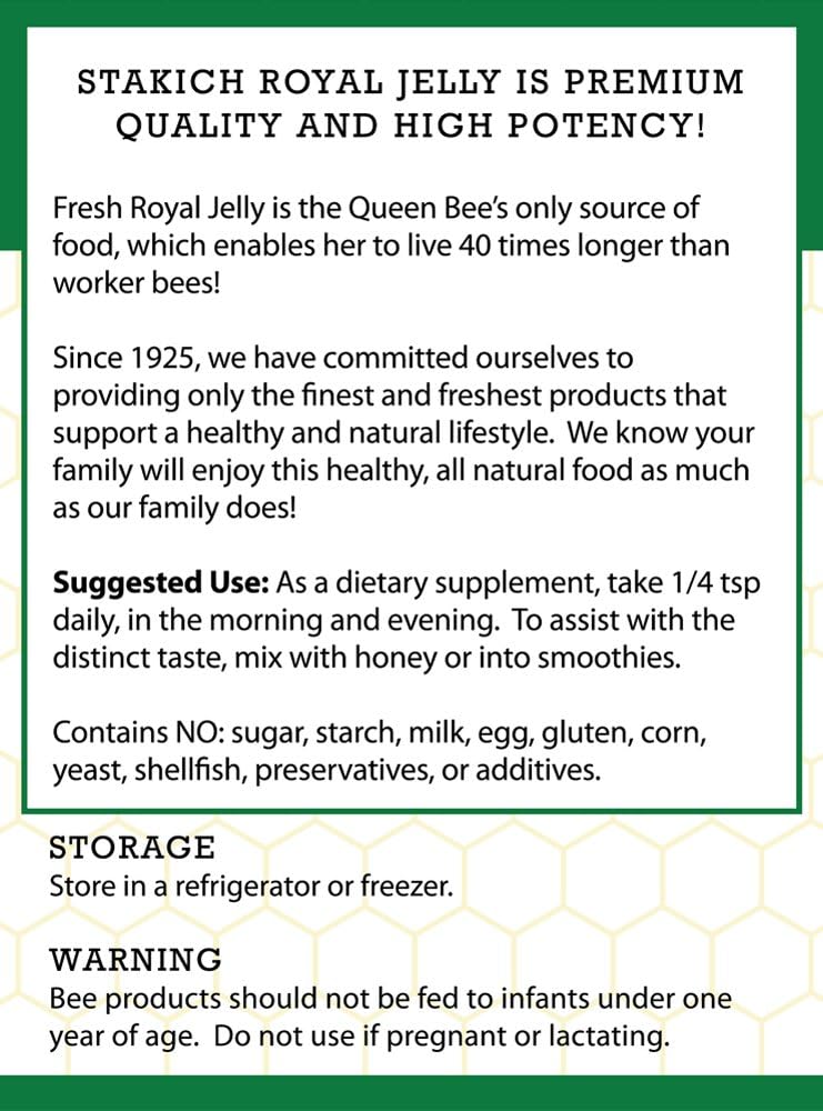 3 kg Stakich Fresh Royal Jelly - Pure, Natural Superfood Supplement