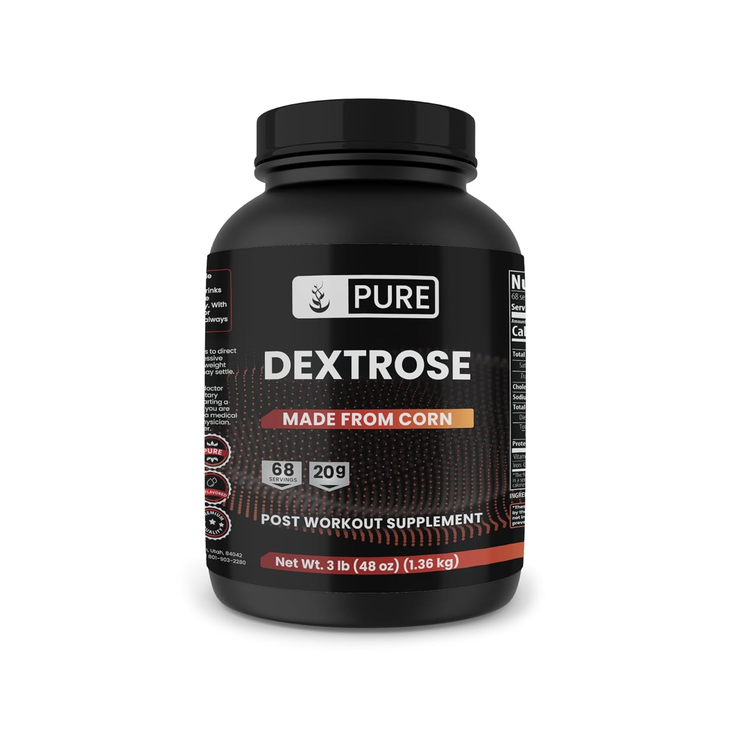 3 lb Dextrose with Pure Original Ingredients, Lab Verified, No Magnesium or Rice Fillers