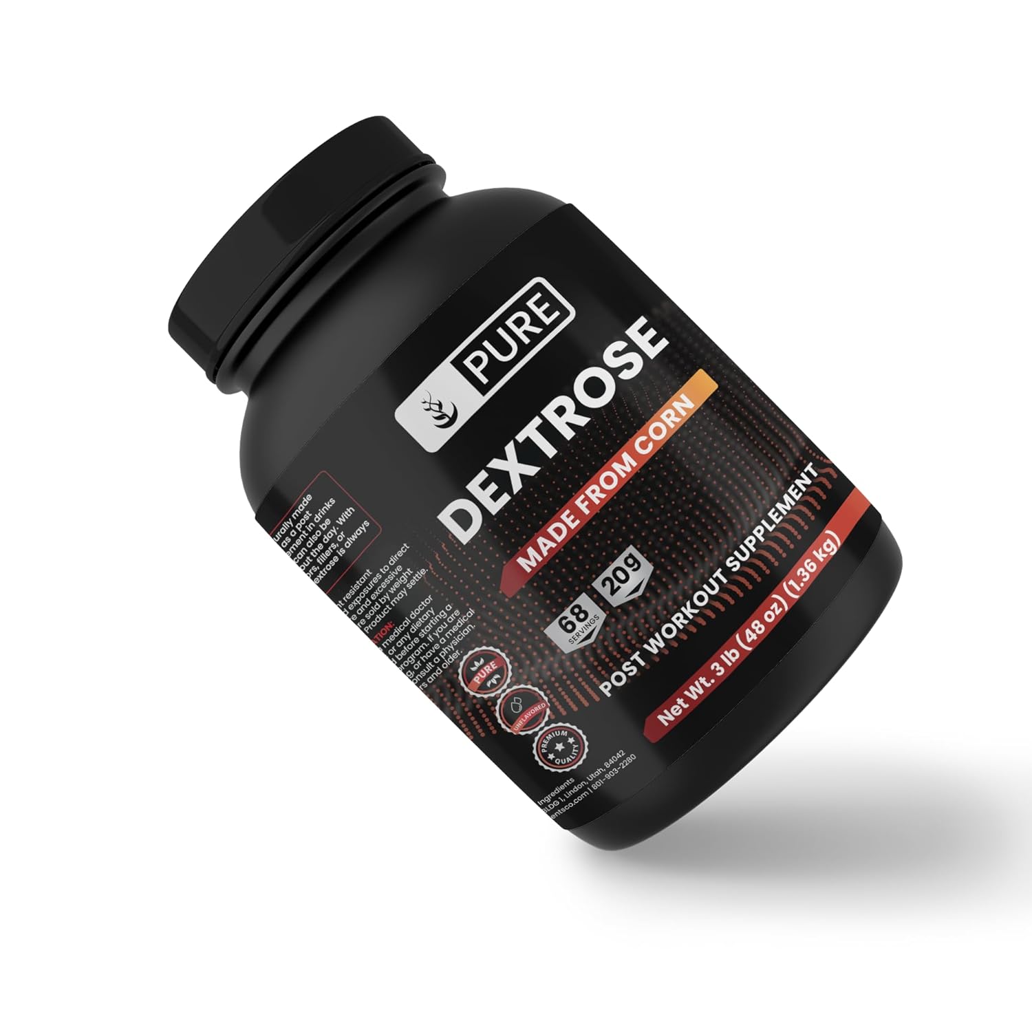 3 lb Dextrose with Pure Original Ingredients, Lab Verified, No Magnesium or Rice Fillers