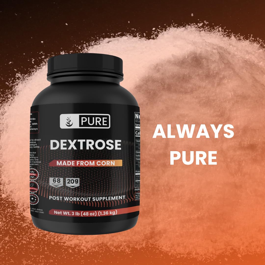 3 lb Dextrose with Pure Original Ingredients, Lab Verified, No Magnesium or Rice Fillers