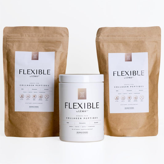 3-Month Supply of LEMAlab Flexible Collagen Peptides Powder for Women - Premium Joint Health & Recovery Formula - Grass Fed, Unflavored, 90 Daily Doses