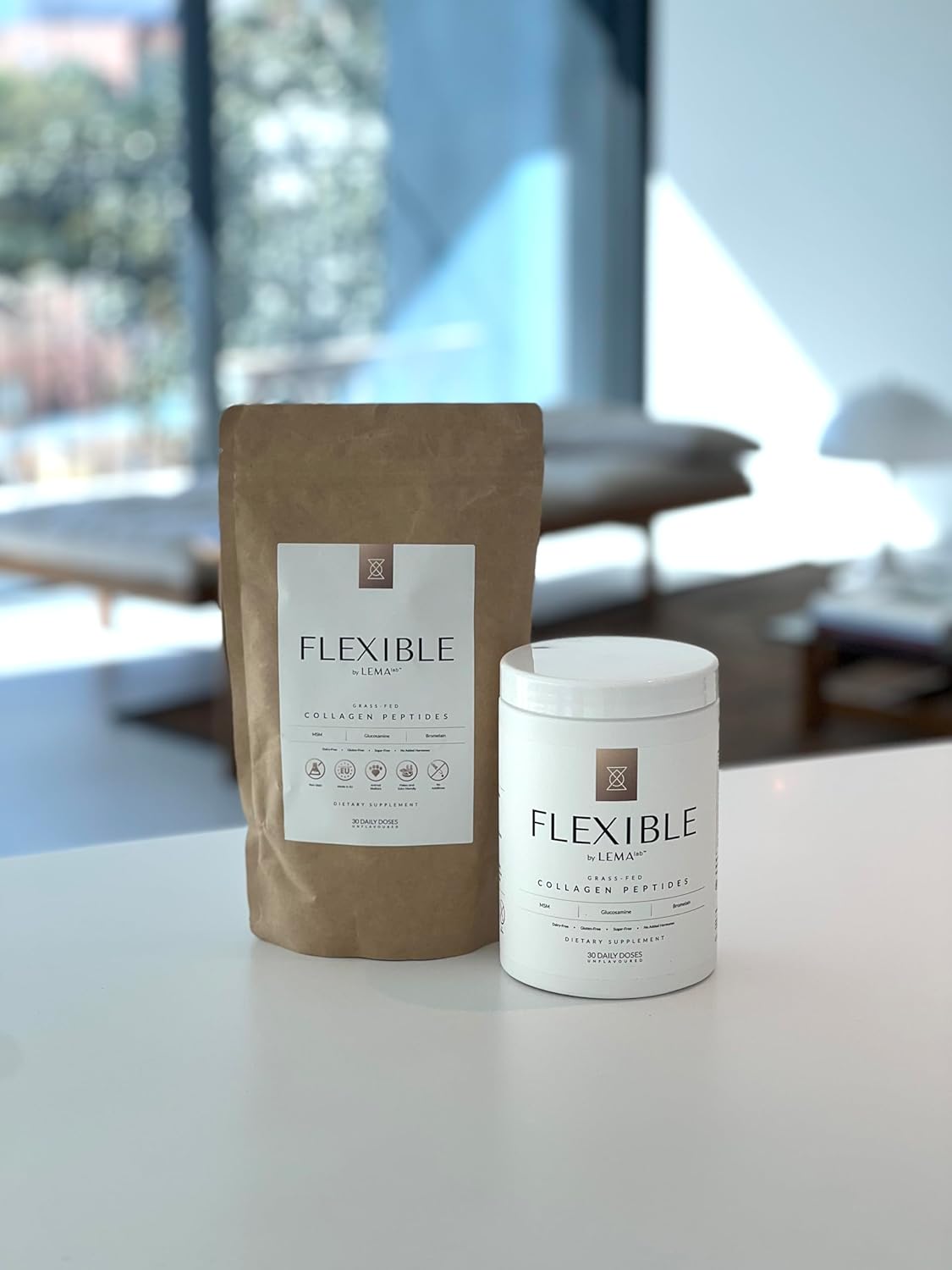 3-Month Supply of LEMAlab Flexible Collagen Peptides Powder for Women - Premium Joint Health & Recovery Formula - Grass Fed, Unflavored, 90 Daily Doses