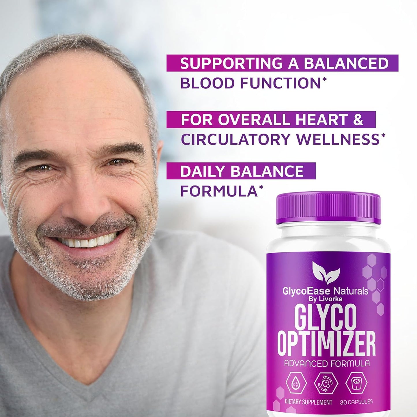 3 Month Supply of LIVORKA Glyco Optimizer Capsules - GlycoEase Formula for Glycogen Support
