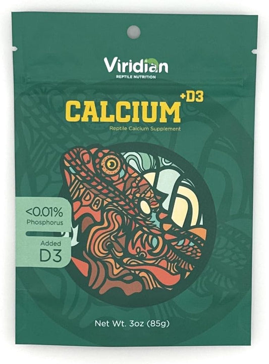 3 oz Viridian Reptile Calcium Supplement with D3 for Reptile Nutrition