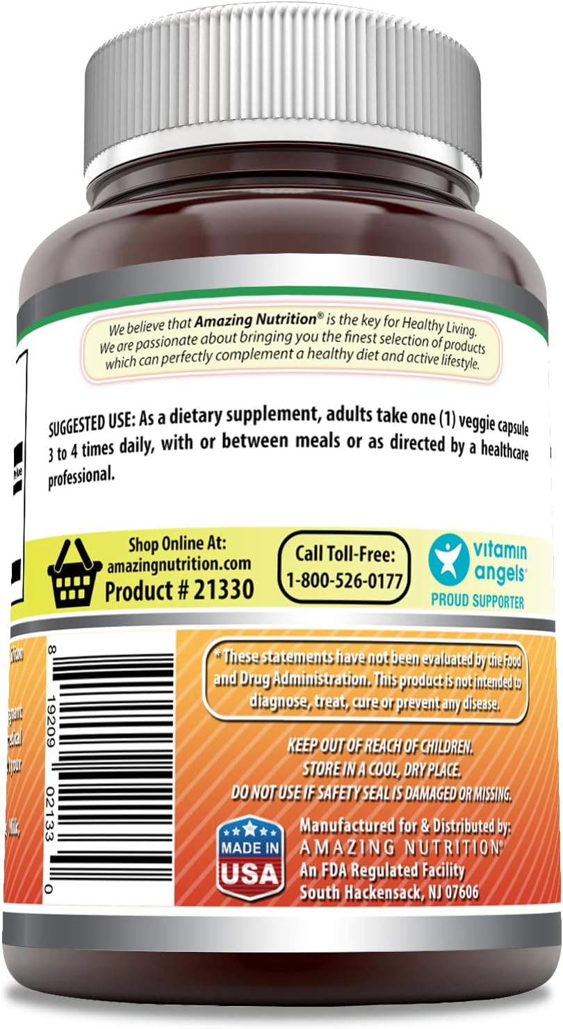 3 Pack Amazing Nutrition Amazing Formulas Bromelain Supplement 500mg 2400 GDU 120 Veggie Caps Non-GMO Gluten Free USA Made