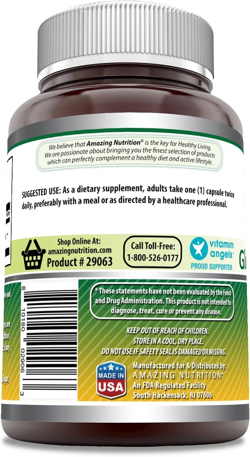3 Pack Amazing Nutrition Glucosamine Sulfate 1000mg Capsules Supplement | Non-GMO, Gluten Free | Made in USA - 360 Count