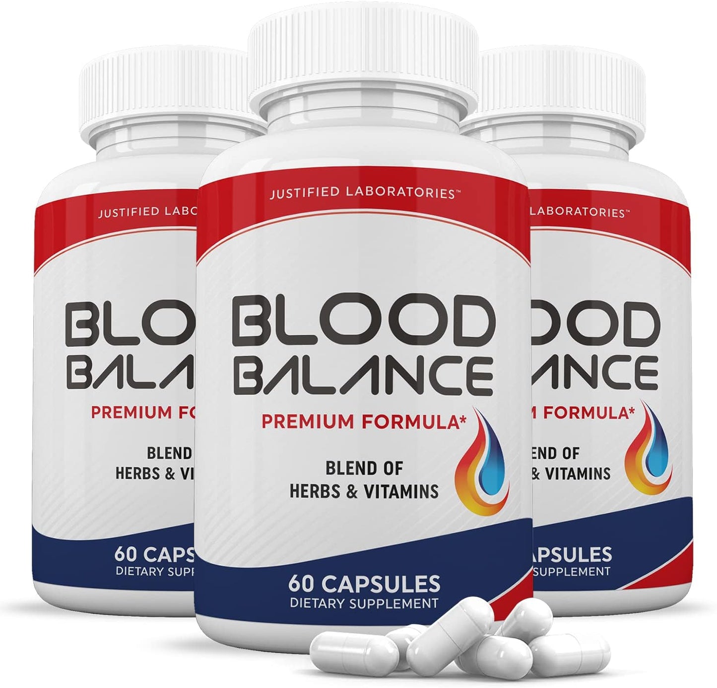 3 Pack Blood Balance Advanced Formula 620MG Supplement Pills - 180 Capsules by Justified Laboratories